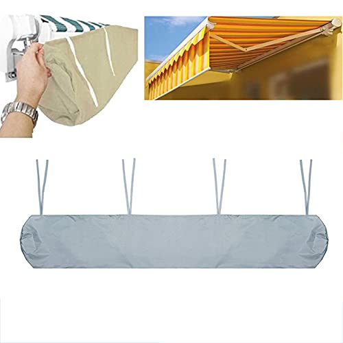 DFEO Markisen Schutzhülle, Markisenabdeckung Wasserdicht Einziehbare Terrassen Gelenkarm Markise Rain Canopy Storage Bag, Oxford, Sonnenschutz, Für Outdoor Garden Patio(Size:3M,Color:grau) von DFEO