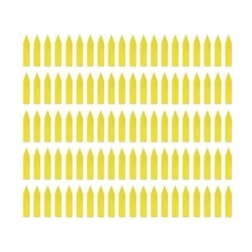 100 stücke Garten Anlage Etiketten Pflanzen Tag Kindergarten Marker Kunststoff Schreiben Platte Bord Plug In Karte Wasserdicht Zur Erfassung von Pflanzennamen(Yellow) von DFGBAPKBL