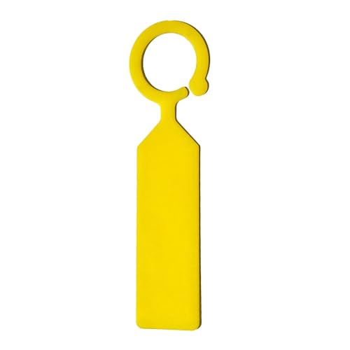 100 stücke Garten Pflanzen Tag Ring Haken Baum Marker Zeichen Kunststoff Wasserdicht Re-Verwendbare Label Zur Erfassung von Pflanzennamen(Yellow) von DFGBAPKBL