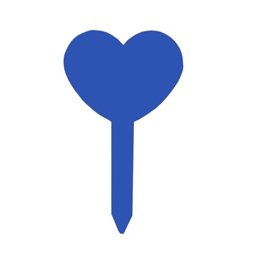 100PCS Herz Form Anlage Label Garten Marker Kindergarten Blume Kraut Kunststoff Tag Zur Erfassung von Pflanzennamen(Blue) von DFGBAPKBL
