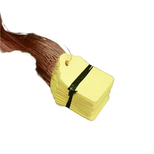 100Pcs Anlage Etiketten Mit Seil Pflanzen Hängen Tag Blume Topf Marker Zeichen Garten Dekoration Zur Erfassung von Pflanzennamen(Yellow,3.6x2.5cm) von DFGBAPKBL