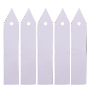 200PCS Stake Typ Garten Pflanzen Marker Mit Kleine Runde Loch Blume Topf Tags Zur Erfassung von Pflanzennamen(White) von DFGBAPKBL