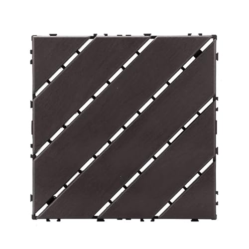 30x30cm Holzterrassenfliesen Hartholz ineinander greifende Terrassendeckfliesen Verbundbodenbelag Für die Verlegung von Böden im Freien(Color 11) von DFGBAPKBL