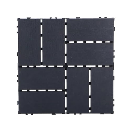 30x30cm Holzterrassenfliesen Hartholz ineinander greifende Terrassendeckfliesen Verbundbodenbelag Für die Verlegung von Böden im Freien(Color 13) von DFGBAPKBL