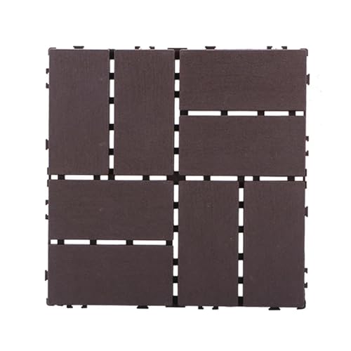 30x30cm Holzterrassenfliesen Hartholz ineinander greifende Terrassendeckfliesen Verbundbodenbelag Für die Verlegung von Böden im Freien(Color 14) von DFGBAPKBL