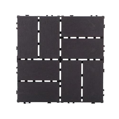 30x30cm Holzterrassenfliesen Hartholz ineinander greifende Terrassendeckfliesen Verbundbodenbelag Für die Verlegung von Böden im Freien(Color 15) von DFGBAPKBL