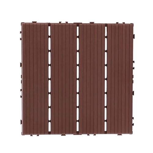 30x30cm Holzterrassenfliesen Hartholz ineinander greifende Terrassendeckfliesen Verbundbodenbelag Für die Verlegung von Böden im Freien(White) von DFGBAPKBL
