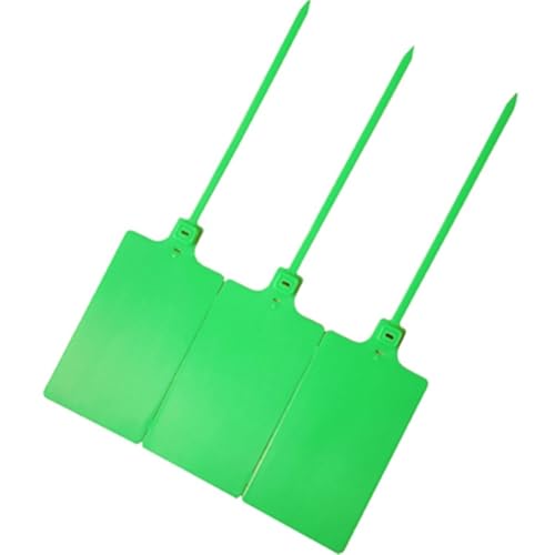 50PCS Erweitern Anlage Label Signage Mit Zwei Loch Kunststoff Dichtungen Können Wiederverwendet Werden Zur Erfassung von Pflanzennamen(Green) von DFGBAPKBL