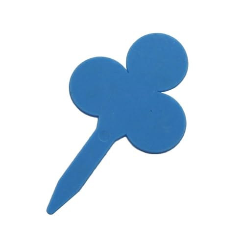 50Pcs Garten Pflanzen Etiketten Blossom Form Kunststoff Wasserdicht Re-Verwendbare Label Stakes Zur Erfassung von Pflanzennamen(Blue) von DFGBAPKBL