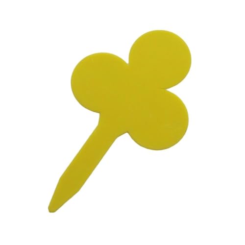 50Pcs Garten Pflanzen Etiketten Blossom Form Kunststoff Wasserdicht Re-Verwendbare Label Stakes Zur Erfassung von Pflanzennamen(Yellow) von DFGBAPKBL
