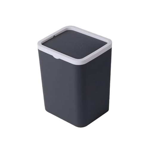 DFGBAPKBL 2 stücke Mini Quadratischen Vorratsbehälter mit Deckel, Kunststoff Desktop Mülleimer, Kleine Müll Cont Für Desktop-Müll(Black) von DFGBAPKBL