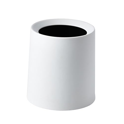 DFGBAPKBL Desktop Mini Mülleimer Haushalt Kaffee Tisch Schreibtisch Nacht Lagerung Eimer Können Für Desktop-Müll(White) von DFGBAPKBL