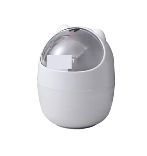 DFGBAPKBL Desktop-Mülleimer klein mit Deckel Mini for Tisch Büro Schreibtisch Für Desktop-Müll(Gray) von DFGBAPKBL