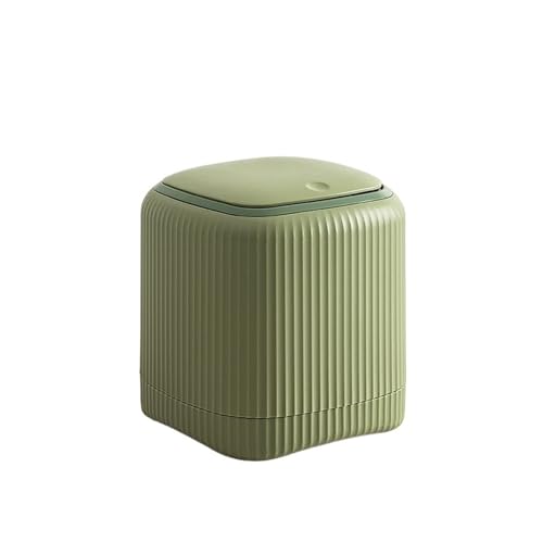 DFGBAPKBL Desktop-Mülleimer mit Abdeckung Abfalleimer Büro Schreibtisch Aufbewahrungsbox Kunststoff Für Desktop-Müll(Green) von DFGBAPKBL