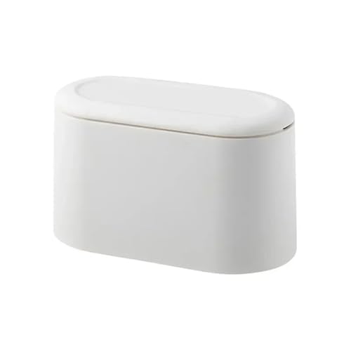 DFGBAPKBL Einfacher Desktop-Mülleimer Mini Durable Storage Bucket Can for Büro Für Desktop-Müll(White) von DFGBAPKBL