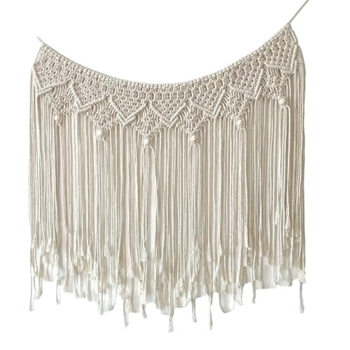 DFGBAPKBL Große Makramee Wandbehang Wandteppich gewebt über dem Bett Wand Dekor Hochzeit Hintergrund Dekoration Für die Dekoration von Wänden(100x55CM) von DFGBAPKBL