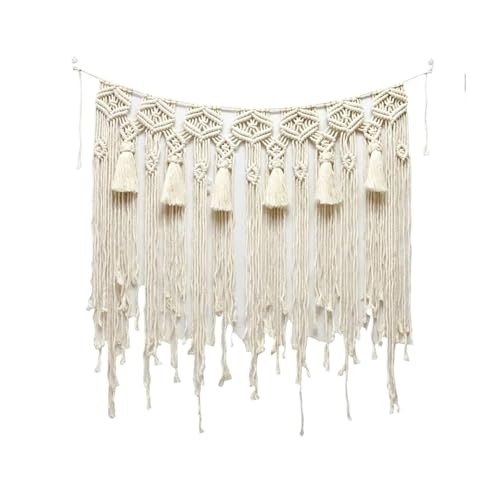 DFGBAPKBL Große Makramee Wandbehang Wandteppich gewebt über dem Bett Wand Dekor Hochzeit Hintergrund Dekoration Für die Dekoration von Wänden(80x90CM) von DFGBAPKBL