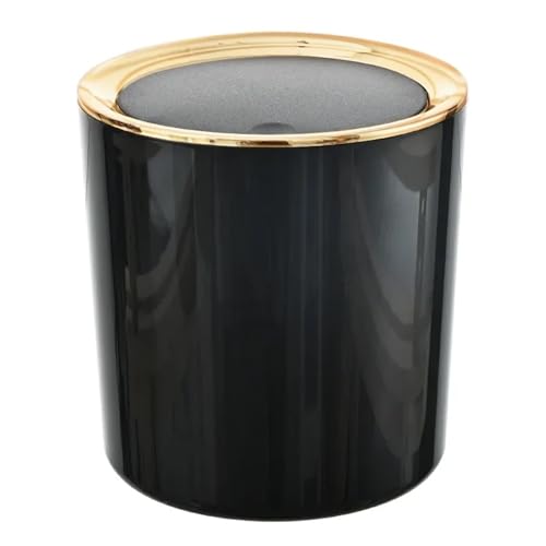 DFGBAPKBL Kleine Abfallbehälter Desktop Müllkorb Home Tisch Kunststoff Mülleimer Für Desktop-Müll(Black) von DFGBAPKBL