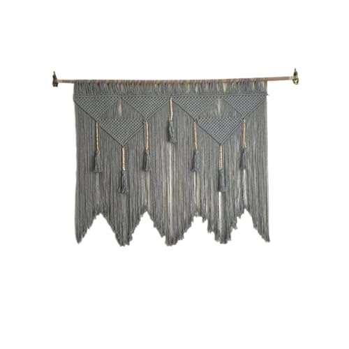 DFGBAPKBL Makramee Wandbehang handgewebte Baumwolle Seil Wandteppich Home Decor Für die Dekoration von Wänden(Gray) von DFGBAPKBL