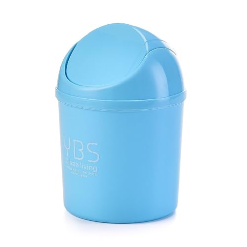 DFGBAPKBL Mini-Abfalleimer, Desktop-Home-Mülleimer, Tisch-Mülleimer for Home-Office-Tisch Für Desktop-Müll(Blue) von DFGBAPKBL