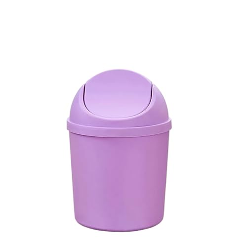 DFGBAPKBL Mini-Abfalleimer, Desktop-Home-Mülleimer, Tisch-Mülleimer for Home-Office-Tisch Für Desktop-Müll(Purple) von DFGBAPKBL