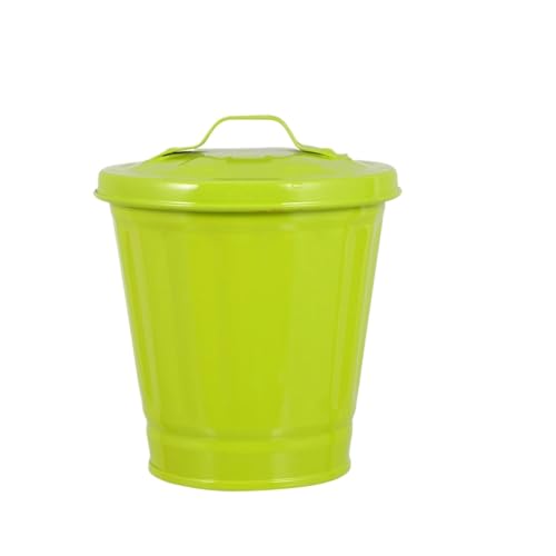 DFGBAPKBL Mini-Büro-Mülleimerdeckel, Desktop-Abfallkorb for Wohnzimmer-Schreibtisch Für Desktop-Müll(Green) von DFGBAPKBL