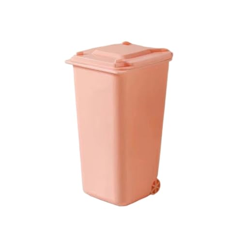 DFGBAPKBL Mini Desktop Mülleimer Müll Aufbewahrungsbox Kleiner Papierkorb Für Desktop-Müll(Pink) von DFGBAPKBL