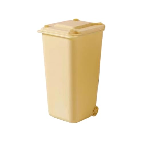 DFGBAPKBL Mini Desktop Mülleimer Müll Aufbewahrungsbox Kleiner Papierkorb Für Desktop-Müll(Yellow) von DFGBAPKBL
