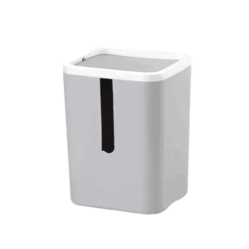 DFGBAPKBL Mini Kleiner Abfalleimer Desktop Müllkorb Kunststoff Büro Mülleimer Für Desktop-Müll(Gray) von DFGBAPKBL