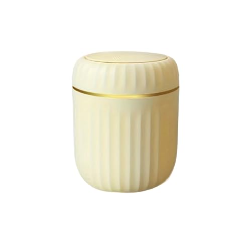 DFGBAPKBL Mini-Mülleimer mit Deckel, geeignet for Zuhause, Büro, Schlafzimmer Für Desktop-Müll(Yellow) von DFGBAPKBL