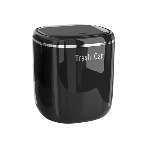 DFGBAPKBL Mini Presse Mülleimer Desktop Müll Korb Hause Tisch Kunststoff Abfall Bins Für Desktop-Müll(Black) von DFGBAPKBL