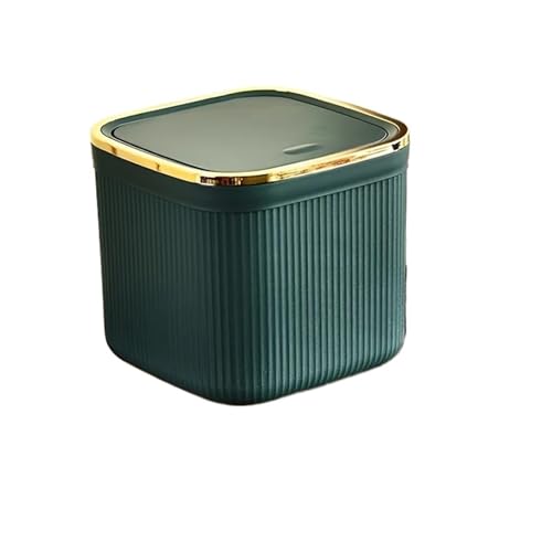 DFGBAPKBL Quadratische Presse Typ Mini Mülleimer Kunststoff Desktop Bin Badezimmer Heimgebrauch Für Desktop-Müll(Green) von DFGBAPKBL