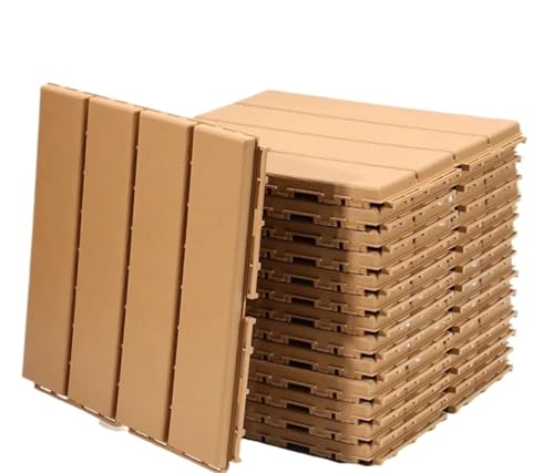 Dekoration von Haushaltsspleiß-Massivholzböden, Terrasse, Innenhof, Außengelände, Balkonrenovierung Für die Verlegung von Böden im Freien(A-10pcs) von DFGBAPKBL