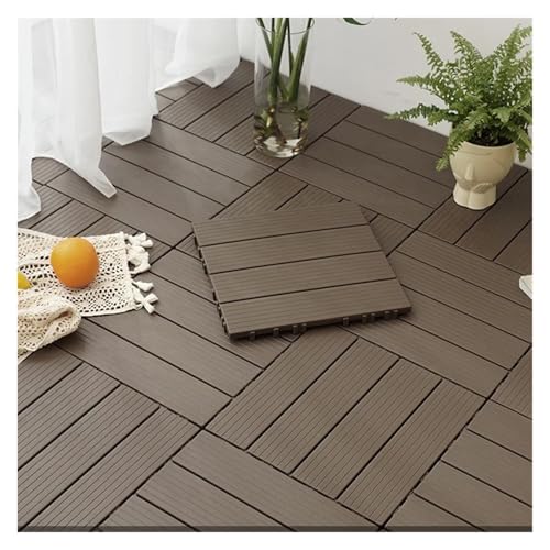 Dekoration von Haushaltsspleiß-Massivholzböden, Terrasse, Innenhof, Außengelände, Balkonrenovierung Für die Verlegung von Böden im Freien(G-10pcs) von DFGBAPKBL