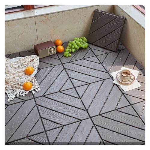 Dekoration von Haushaltsspleiß-Massivholzböden, Terrasse, Innenhof, Außengelände, Balkonrenovierung Für die Verlegung von Böden im Freien(J-10pcs) von DFGBAPKBL