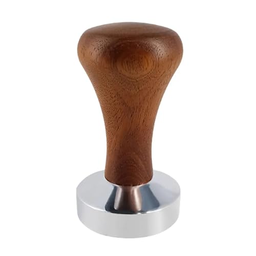Espresso Kaffee Tamper Pulver Hammer Holz Griff Distributor Zum Zerkleinern von Kaffeepulver(58mm) von DFGBAPKBL