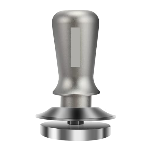 Espresso-Stampfer, Premium-Barista-Kaffeestampfer mit kalibrierter Feder Zum Zerkleinern von Kaffeepulver(51.0mm fits 51mm,Silver) von DFGBAPKBL