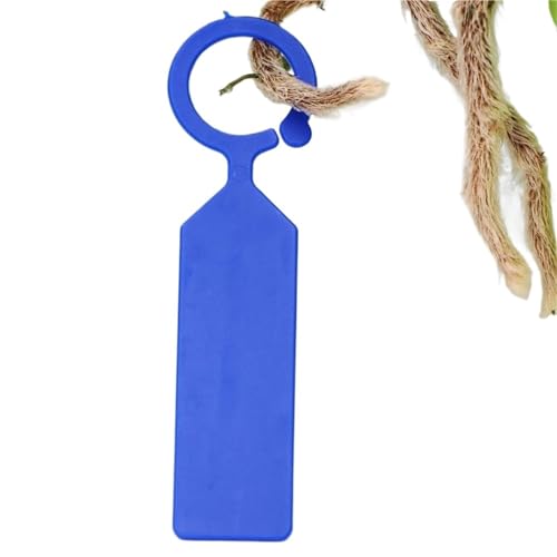 Garten Kunststoff Pflanze Etiketten Hängen Wasserdicht Wiederverwendbare Marker Beschreibbare Kindergarten T-typ Tags Zur Erfassung von Pflanzennamen(Blue) von DFGBAPKBL