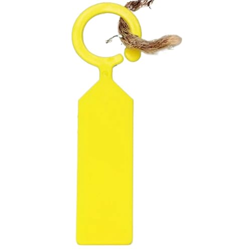 Garten Kunststoff Pflanze Etiketten Hängen Wasserdicht Wiederverwendbare Marker Beschreibbare Kindergarten T-typ Tags Zur Erfassung von Pflanzennamen(Yellow) von DFGBAPKBL