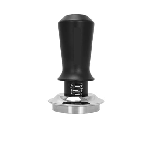 Kaffeestampfer, doppelt gefedert, kalibriert, 13,6 kg, konstanter Druck, Barista Zum Zerkleinern von Kaffeepulver(58.5mm-Black Flat) von DFGBAPKBL