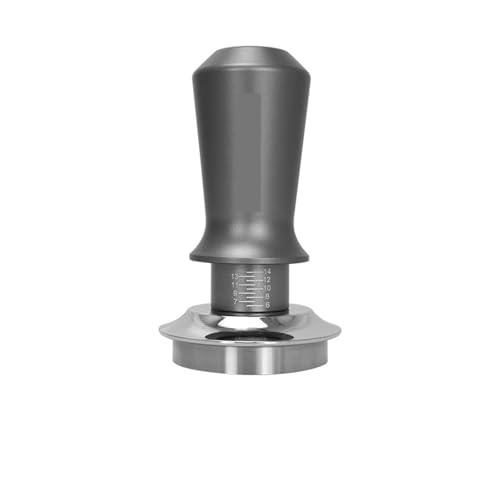 Kaffeestampfer, doppelt gefedert, kalibriert, 13,6 kg, konstanter Druck, Barista Zum Zerkleinern von Kaffeepulver(58mm-Gray Flat) von DFGBAPKBL
