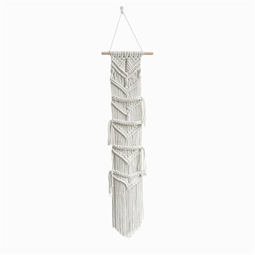 Makramee handgewebte Baumwollseil Wandteppich Home Decor weiß Wandbehang Dekoration Kunst Für die Dekoration von Wänden(100cm) von DFGBAPKBL