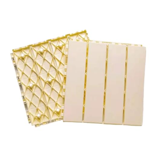 Outdoor-Imitation Holzboden Kunststoff Terrasse Balkon Bad Garten Hof Ökologisches Mosaik 30x30cm Für die Verlegung von Böden im Freien(2Pcs Beige) von DFGBAPKBL
