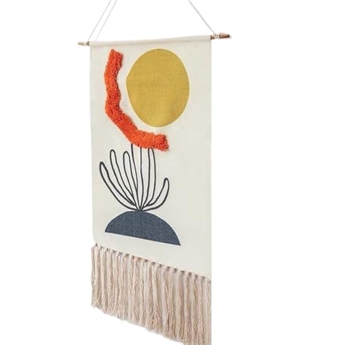 Wohnkultur Makramee Baumwolle Quaste Handarbeit Gewebt Wandbehang Tapisserie Geometrische Leinwand Wand Kunst Hintergrund Tuch Für die Dekoration von Wänden(Color4) von DFGBAPKBL