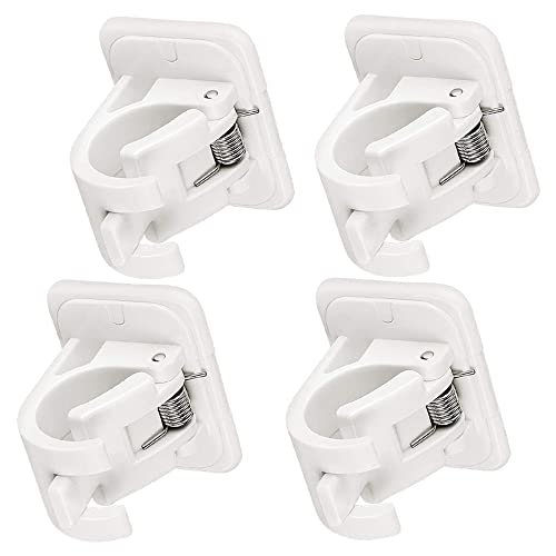 4 Stück Selbstklebende Halterung Stange, Wand Halterungen Handtuch Stangen Haken, Vorhänge Haken Halter,Selbstklebende Befestigung Stangenhalter Gelten Für Hause, Bad Und Hotel von Lansls