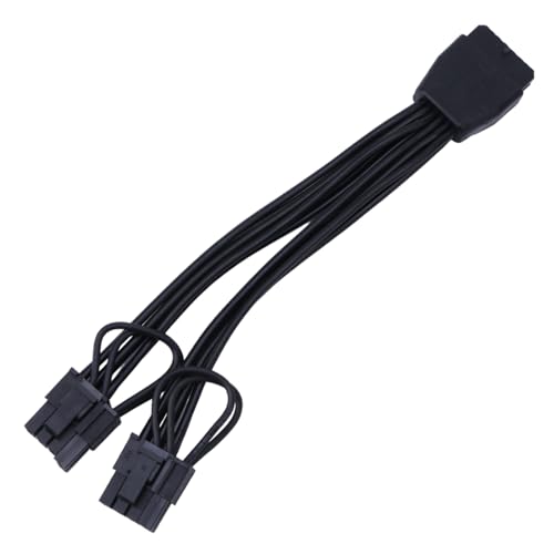 DFGGFJ 12-poliger auf zwei 6+2-Grafikkarten-Netzadapter auf 8-polige Stromübertragung für Grafikkarte auf 6+2P-Splitterkabel von DFGGFJ