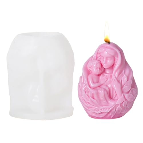 Silikonform mit Mutter-Kinder-Muster, Silikon-Bastelzubehör, geeignet zum Basteln einzigartiger Display-Formen von DFGGFJ