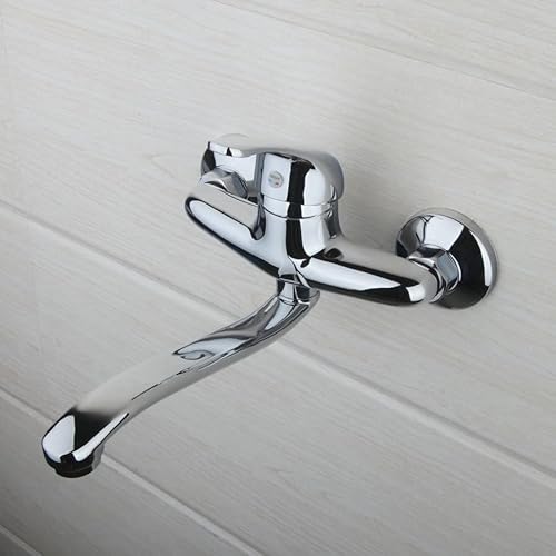 Antiker Messing-Waschtischmischer für Badewanne und Waschbecken, Einhebel-Wandmontage, 360 Grad drehbar, Mischbatterie für Badezimmer, Chrom Antiker Messing-Waschtischmischer für Badewanne und Waschbecken, Einhebel-Wandmontage, 360 Grad drehbar, Mischbatterie für Badezimmer, Chrom von DFGHNBVC
