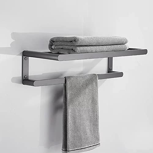 Badezimmer-Regal-Set In Rotgussgrau, Schwebende Regale, Duschablage, Multifunktionaler Handtuchhalter Aus Aluminium, Papierhalter, Zahnbürstenhalter, Rostfrei Und Langlebig, Modernes Badezimmer, 50 C von DFGHNBVC