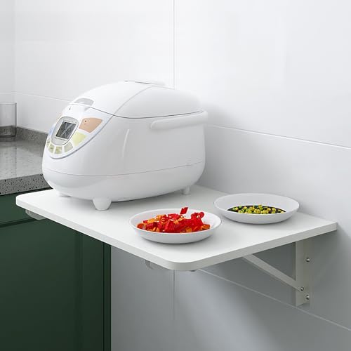 DFGHNBVC An Der Wand Montierter Klapptisch - Platzsparender Küchen-Esstisch, Schwebender Tisch Für Waschküche Und Badezimmer, Vielseitiger Computertisch Zur Wandmontage, Eine Farbe: L50 X B30 cm von DFGHNBVC